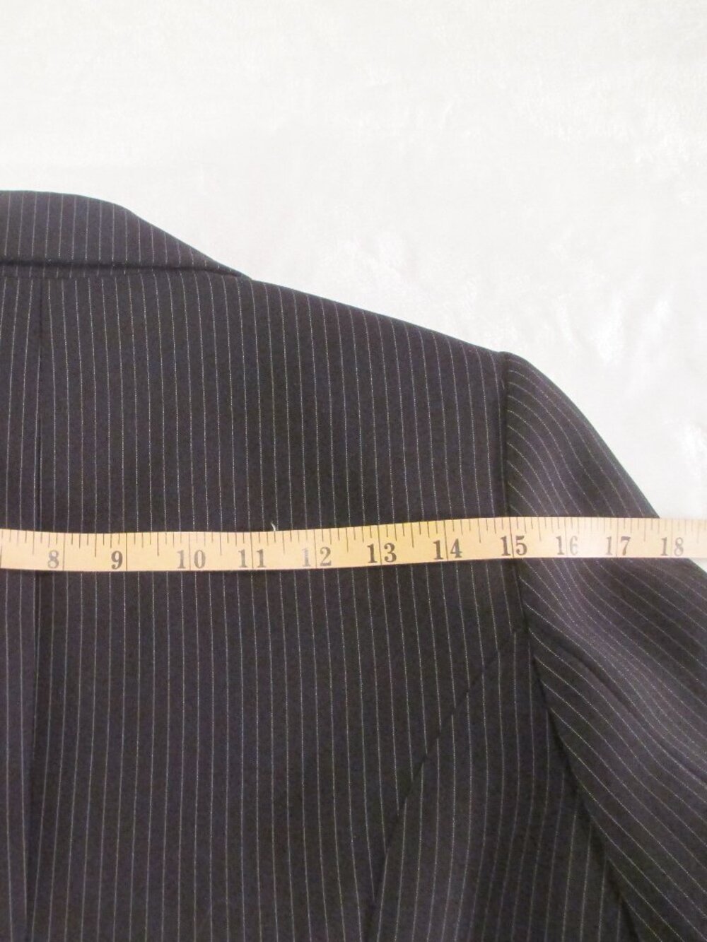 TAHARI Pinstripe Pant Suit Cinched Waist Blazer and Trouser Size 4 - Picture 11 of 15